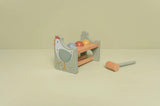 Little Dutch Little Farm Chicken Pounding Bench with Rolling Balls FSC