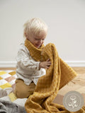 Fabelab Grid Blanket - Ochre