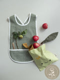 Fabelab Cross Back Bib - Chambray Olive