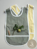Fabelab Cross Back Bib - Chambray Olive