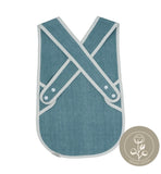 Fabelab Cross Back Bib - Chambray Blue Spruce