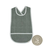 Fabelab Cross Back Bib - Chambray Olive