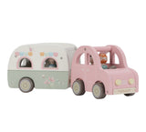 Little Dutch Wooden Toy Car with Caravan FSC