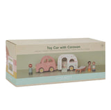 Little Dutch Wooden Toy Car with Caravan FSC