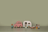 Little Dutch Wooden Toy Car with Caravan FSC