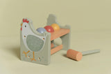 Little Dutch Little Farm Chicken Pounding Bench with Rolling Balls FSC