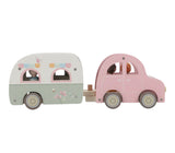 Little Dutch Wooden Toy Car with Caravan FSC