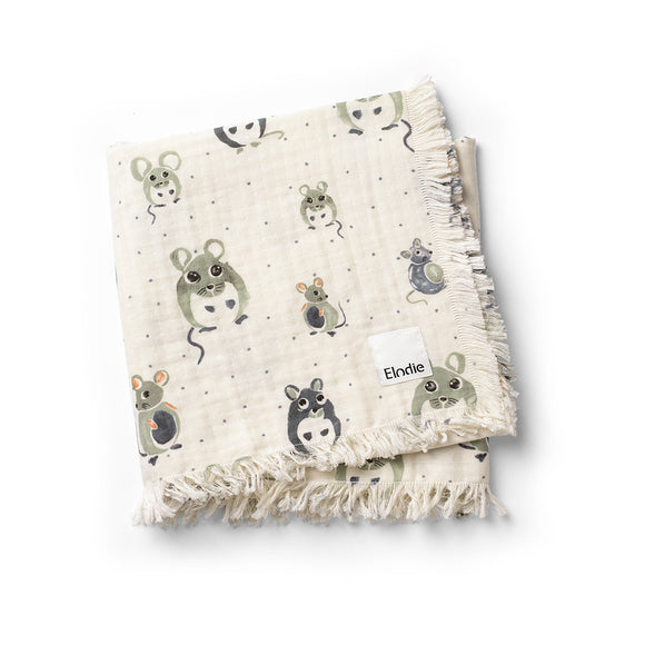 Elodie Details Soft Cotton Blanket - Forest Mouse