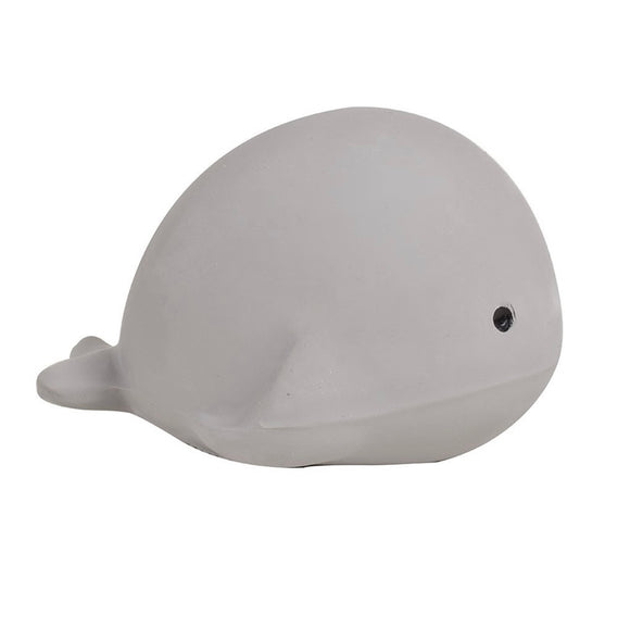 Tikiri Whale Natural Rubber Rattle, Teether and Bath Toy