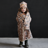 Elodie Details Pearl Velvet Blanket - White Tiger Warm Sand